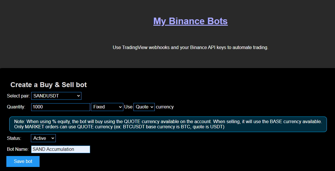 bot creation