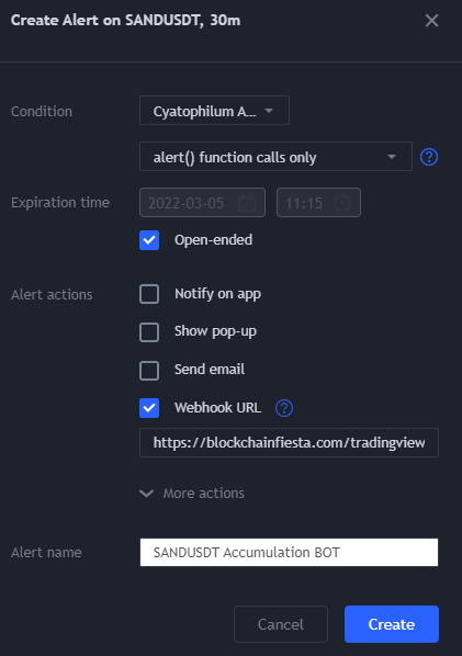 alert window