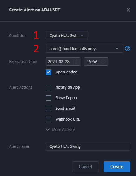 alert window